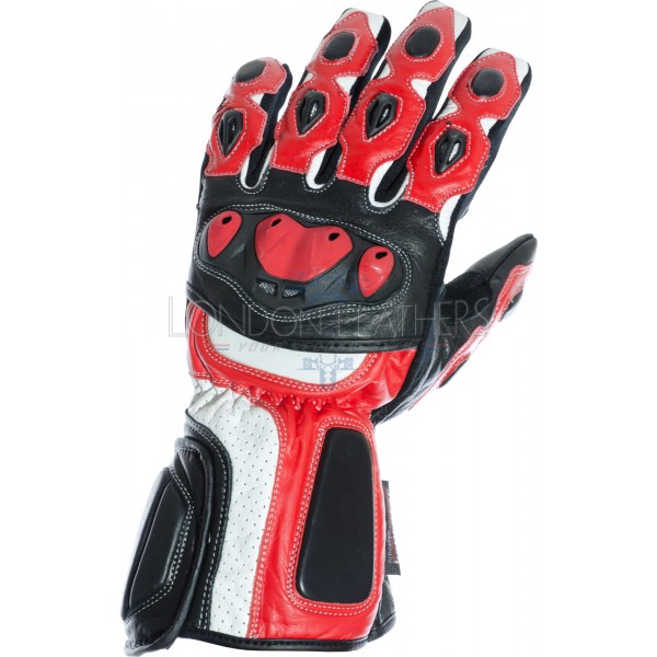 RTX Neon Red Vented Biker Gloves